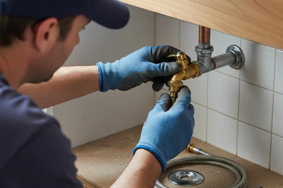 Shutoff valve and fitting work during Well Pump Repair in Brookhaven